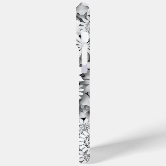 Groovy Flowers Garden Monocrome Case-Mate iPhone Case (Achterkant / Links)