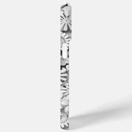 Groovy Flowers Garden Monocrome Case-Mate iPhone Case (Achterkant / Rechts)