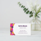 Groovy Flowers Graphic  Style Visitekaartje (Staand voorkant)
