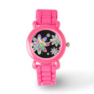 Groovy Flowers Horloge