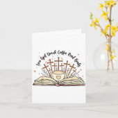 Groovy Flowers Love God Drink Coffee Read Books Ch Kaart (Gele Bloem)