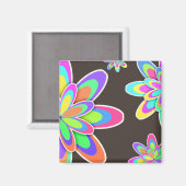 Groovy Flowers Magneet (Voorkant / Achterkant)