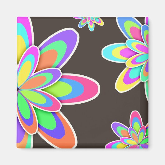 Groovy Flowers Magneet (Voorkant)