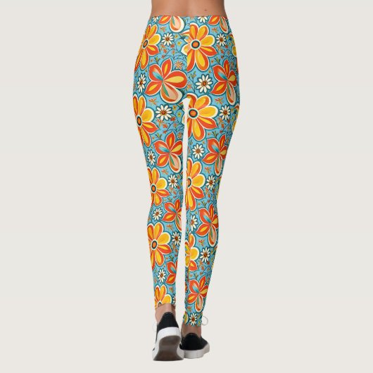 Groovy Flowers met Vibes Leggings (Achterkant)