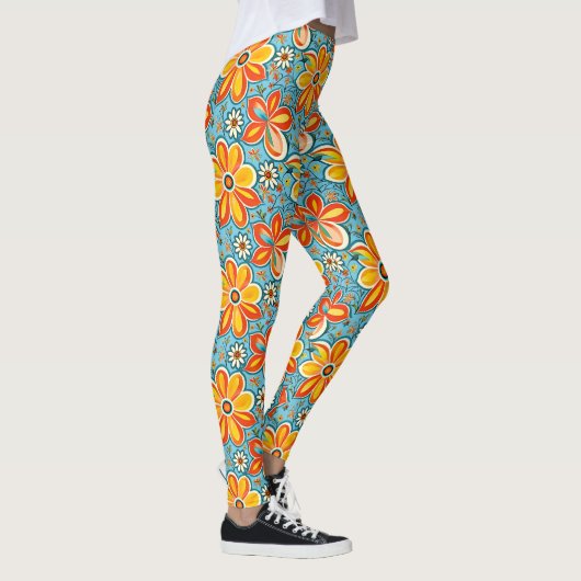 Groovy Flowers met Vibes Leggings (Rechts)
