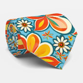 Groovy Flowers met Vibes Stropdas (Opgerold)