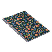 Groovy Flowers Retro Patroon Notitieboek (Rechterzijde)