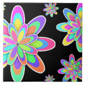 Groovy Flowers Tegeltje (Voorkant)