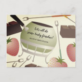 Groovy fondue pot kookrecept card briefkaart (Voorkant)