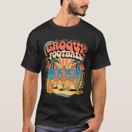  Groovy Football Beach-Fun Retro Sportswear T-shirt