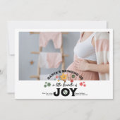 Groovy Foto Kerst Zwangerschap Aankondiging (Voorkant)