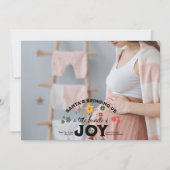 Groovy Foto Kerst Zwangerschap Aankondiging (Voorkant)