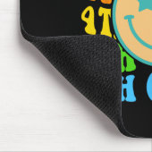 Groovy Fourth Grade Vibes Face Retro Teachers Back Muismat (Hoek)