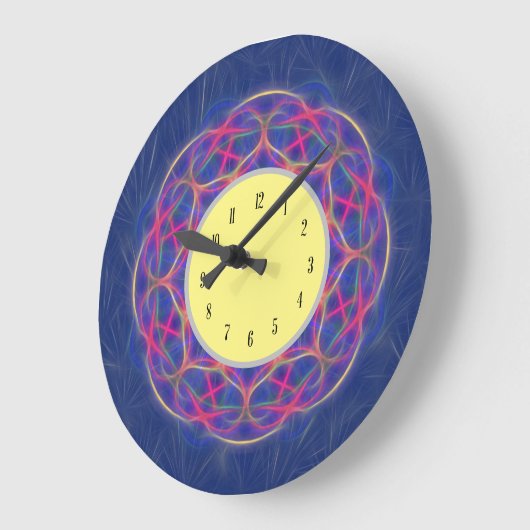 Groovy Fractal Art Clock Grote Klok (Hoek)