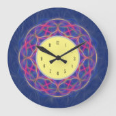 Groovy Fractal Art Clock Grote Klok (Voorkant)