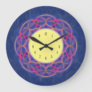 Groovy Fractal Art Clock Grote Klok