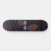 Groovy Fractal Artwork met Schaats Trick 50/50 Persoonlijk Skateboard (Horizontaal)