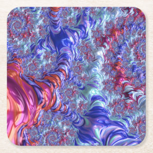 Groovy Fractal Kartonnen Onderzetters