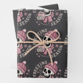 Groovy Freezin' Seizoen Skeleton Winter Seizoen Xm Inpakpapier Vel (In situ)