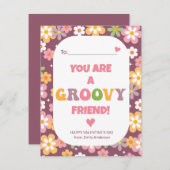Groovy Friend Classroom Valentijn Feestdagenkaart (Voorkant / Achterkant)