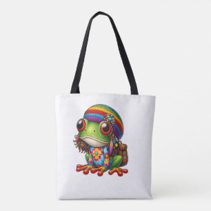 Groovy Frog met Dreads Tote Bag
