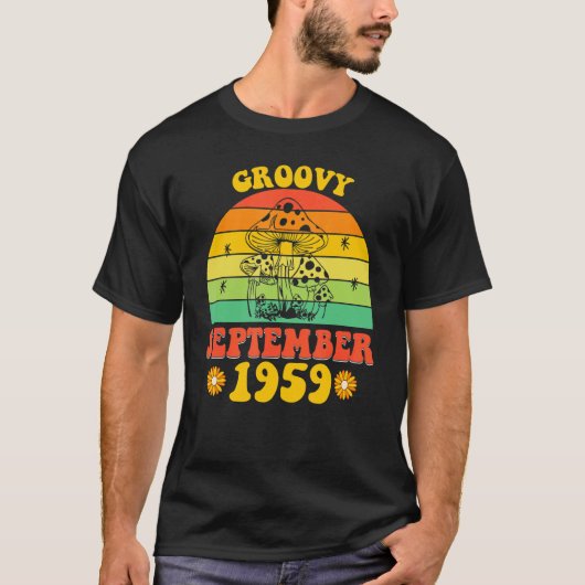 Groovy from September 1959 63 Retro Birthday Part T-shirt (Voorkant)