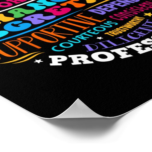 Groovy Front Desk Financial Secretary Admin Apprec Poster (Hoek)