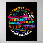 Groovy Front Desk Financial Secretary Admin Apprec Poster (Voorkant)