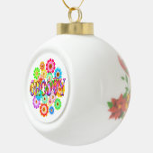 GROOVY Fun Flowers Keramische Bal Ornament (Rechts)
