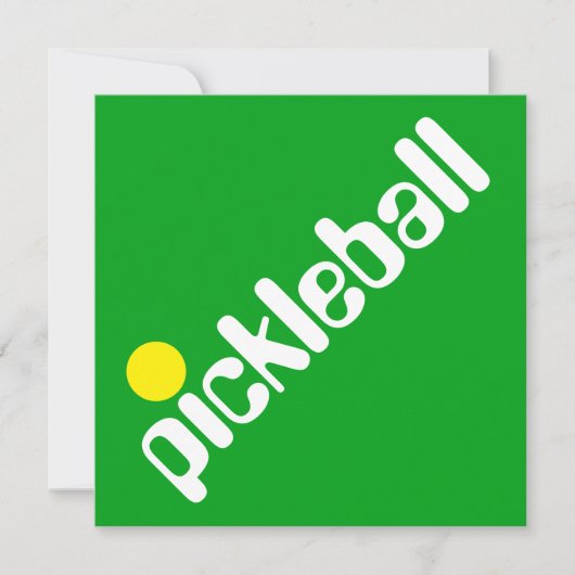 Groovy Fun Mod PICKLEBALL Tekst op Heldergroen Kaart (Voorkant)