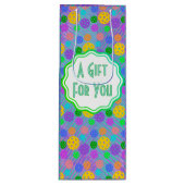 Groovy Fun Pickleball Pop Art Gepersonaliseerd Wijn Cadeautas (Voorkant)