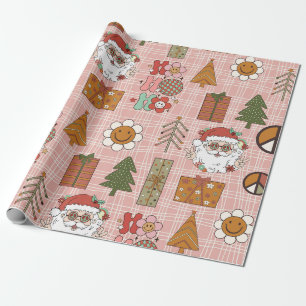 Groovy Funky 70 kerst Cadeaupapier