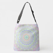 Groovy Funky Boho Hippie Rainbow Abstract Mandala Crossbody Tas (Achterkant)