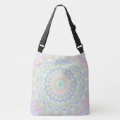 Groovy Funky Boho Hippie Rainbow Abstract Mandala Crossbody Tas (Voorkant)