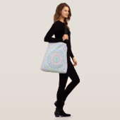 Groovy Funky Boho Hippie Rainbow Abstract Mandala Crossbody Tas (Op model)