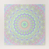 Groovy Funky Boho Hippie Rainbow Abstract Mandala Legpuzzel (Horizontaal)