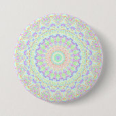 Groovy Funky Boho Hippie Rainbow Abstract Mandala Ronde Button 7,6 Cm (Voorkant)