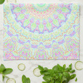 Groovy Funky Boho Hippie Rainbow Abstract Mandala Theedoek (Gevouwen)