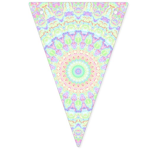 Groovy Funky Boho Hippie Rainbow Abstract Mandala Vlaggetjes (Tweede vlag)