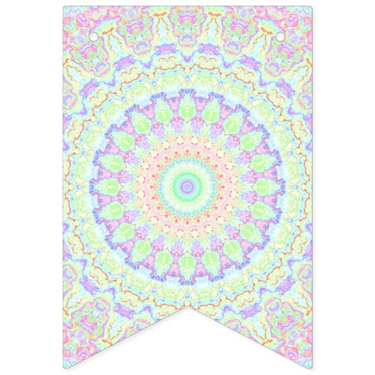 Groovy Funky Boho Hippie Rainbow Abstract Mandala Vlaggetjes (Tweede vlag)