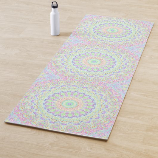 Groovy Funky Boho Hippie Rainbow Abstract Mandala Yogamat (In situ)