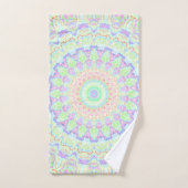 Groovy Funky Boho Hippie Regenboog Abstract Mandal Bad Handdoek (Handdoek)