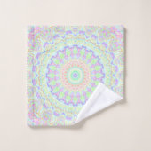 Groovy Funky Boho Hippie Regenboog Abstract Mandal Bad Handdoek (Wasdoekje)