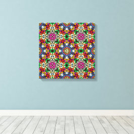 Groovy Funky Flower Power Canvas Afdruk