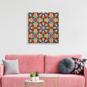 Groovy Funky Flower Power  Canvas Afdruk (Insitu (Woonkamer))