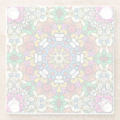 Groovy Funky Flower Power Coaster Glazen Onderzetter (Achterkant)