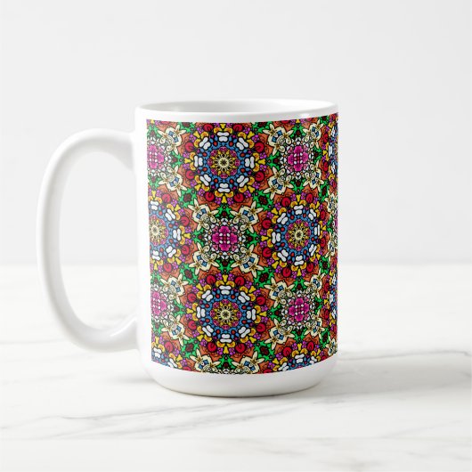 Groovy Funky Flower Power  Koffiemok (Links)