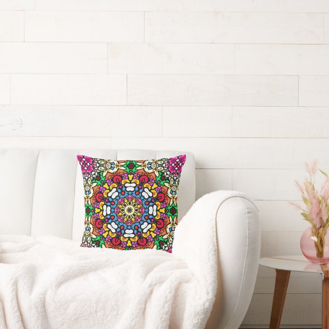 Groovy Funky Flower Power Kussen (Bank)