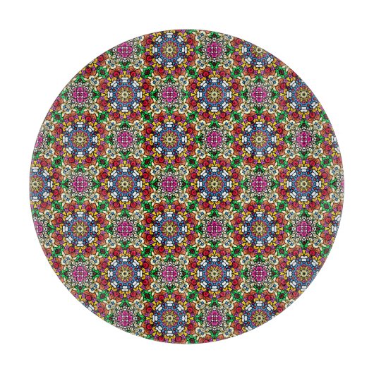Groovy Funky Flower Power Snijplank (Voorkant)