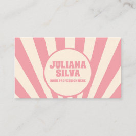 Groovy Funky Hippie 60s met QR-Visitekaartje Visitekaartje